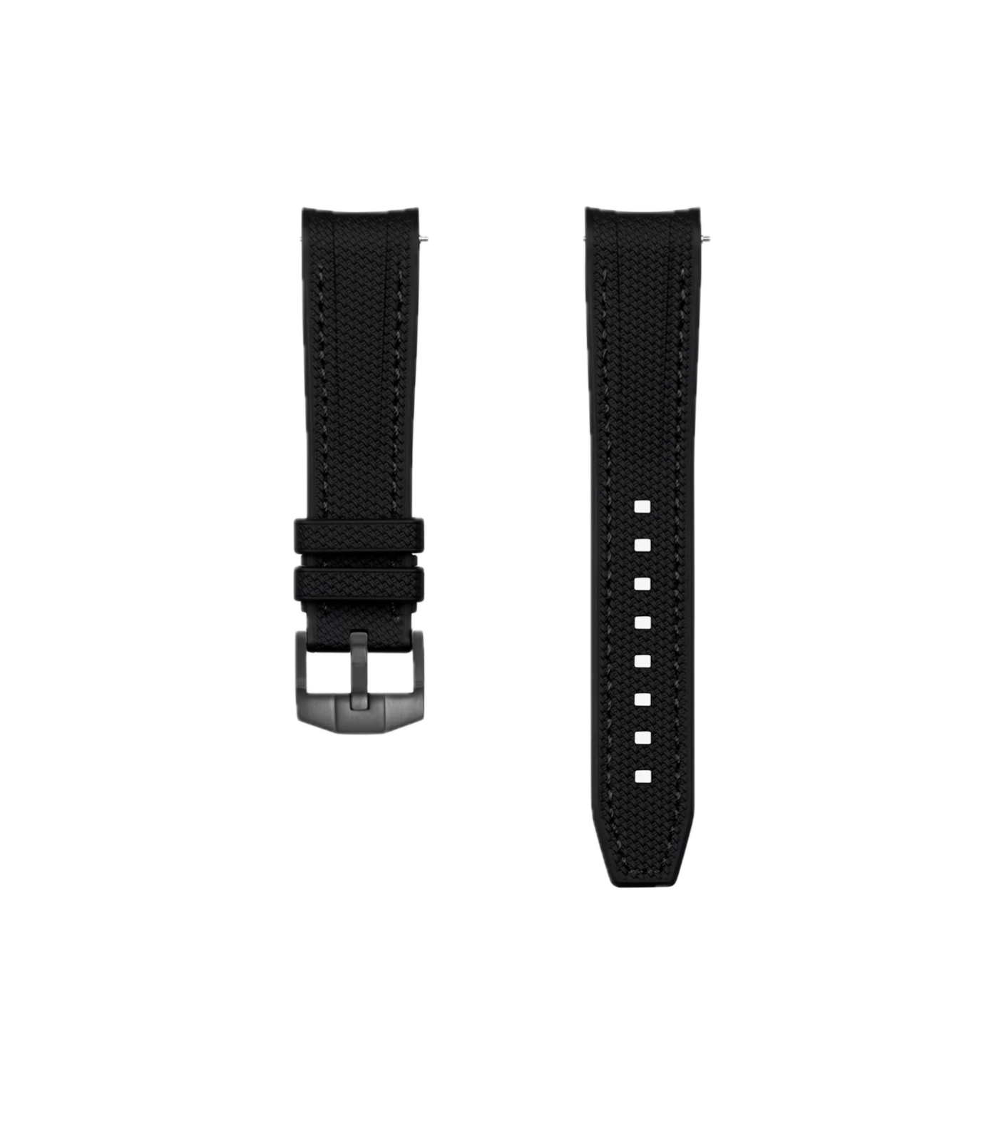Curved Premium Rubber Strap - Black