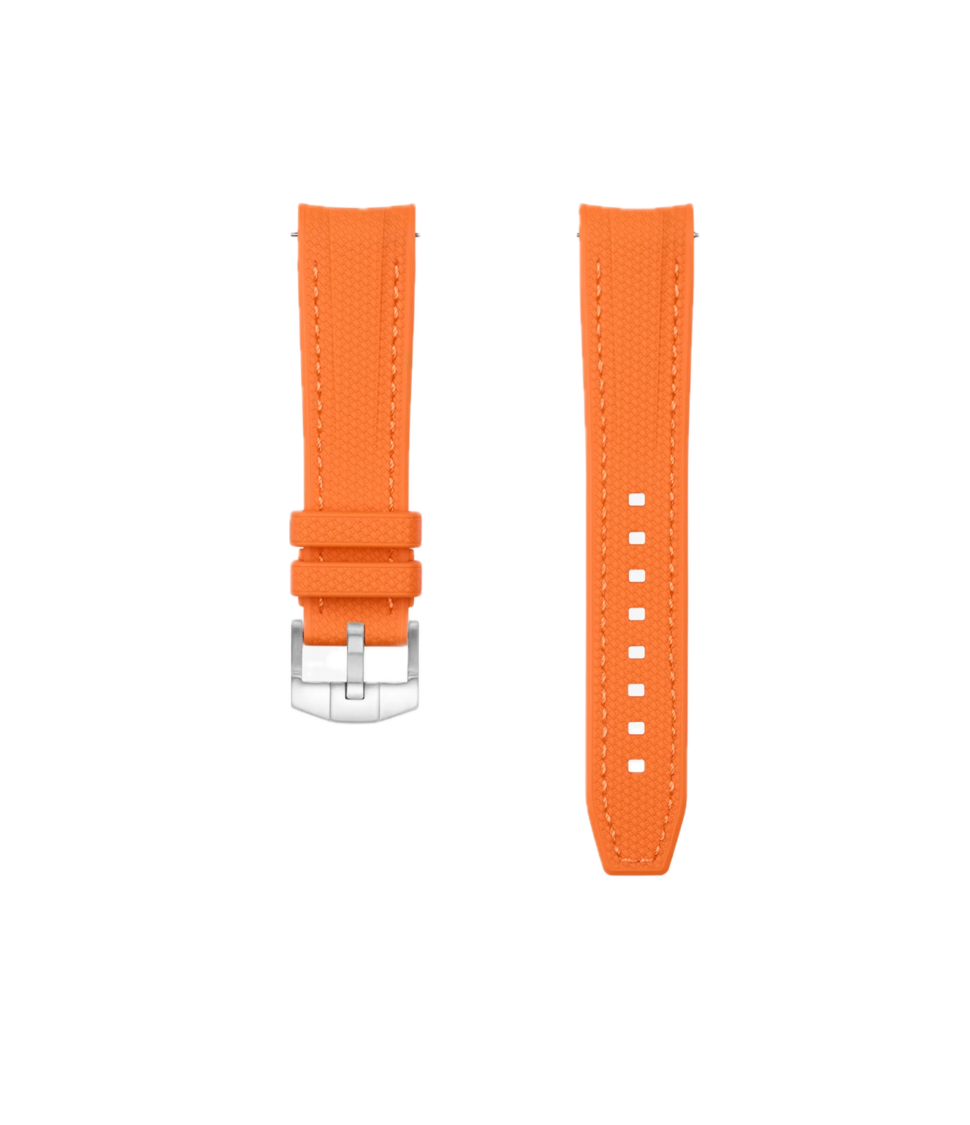 Curved Premium Rubber Strap -Orange