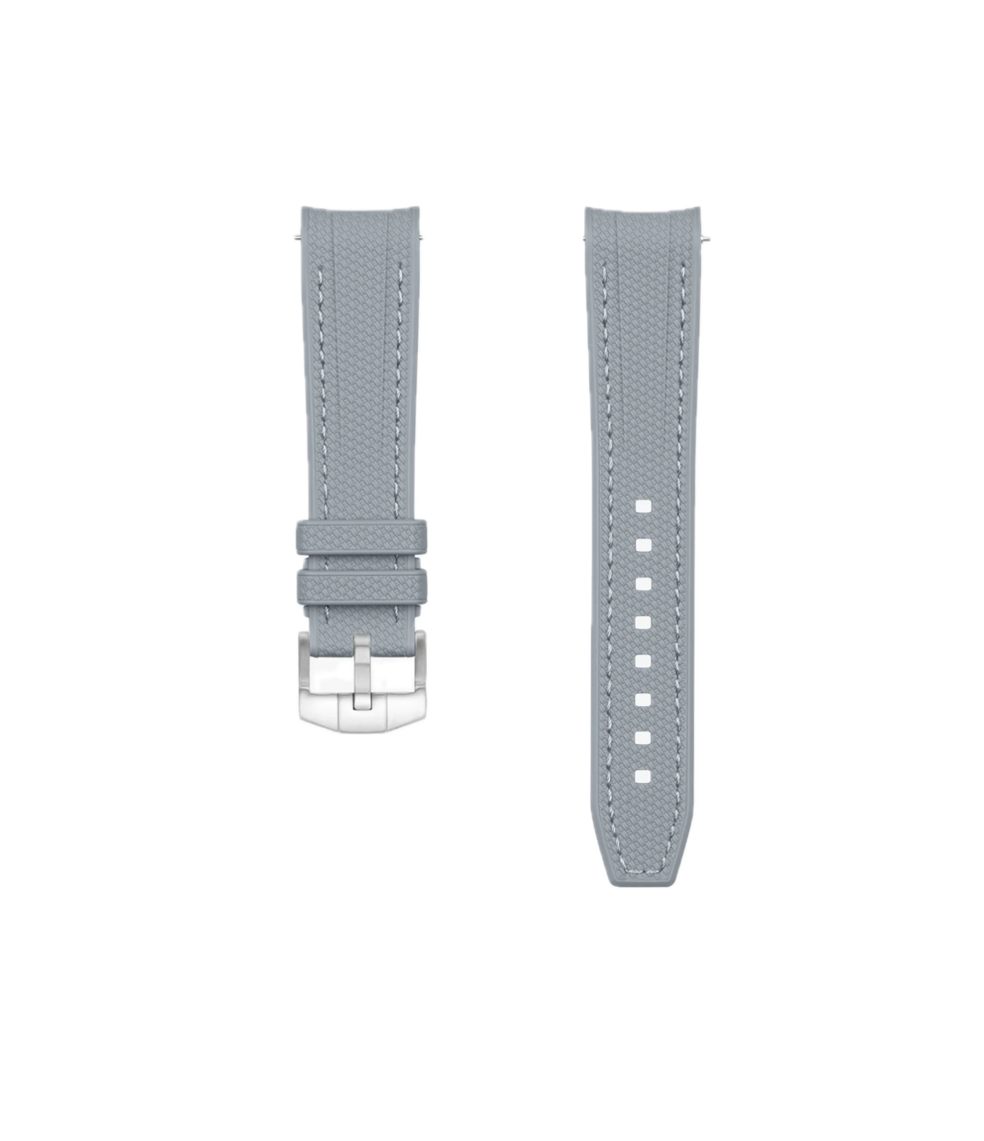 Curved Premium Rubber Strap - Gray