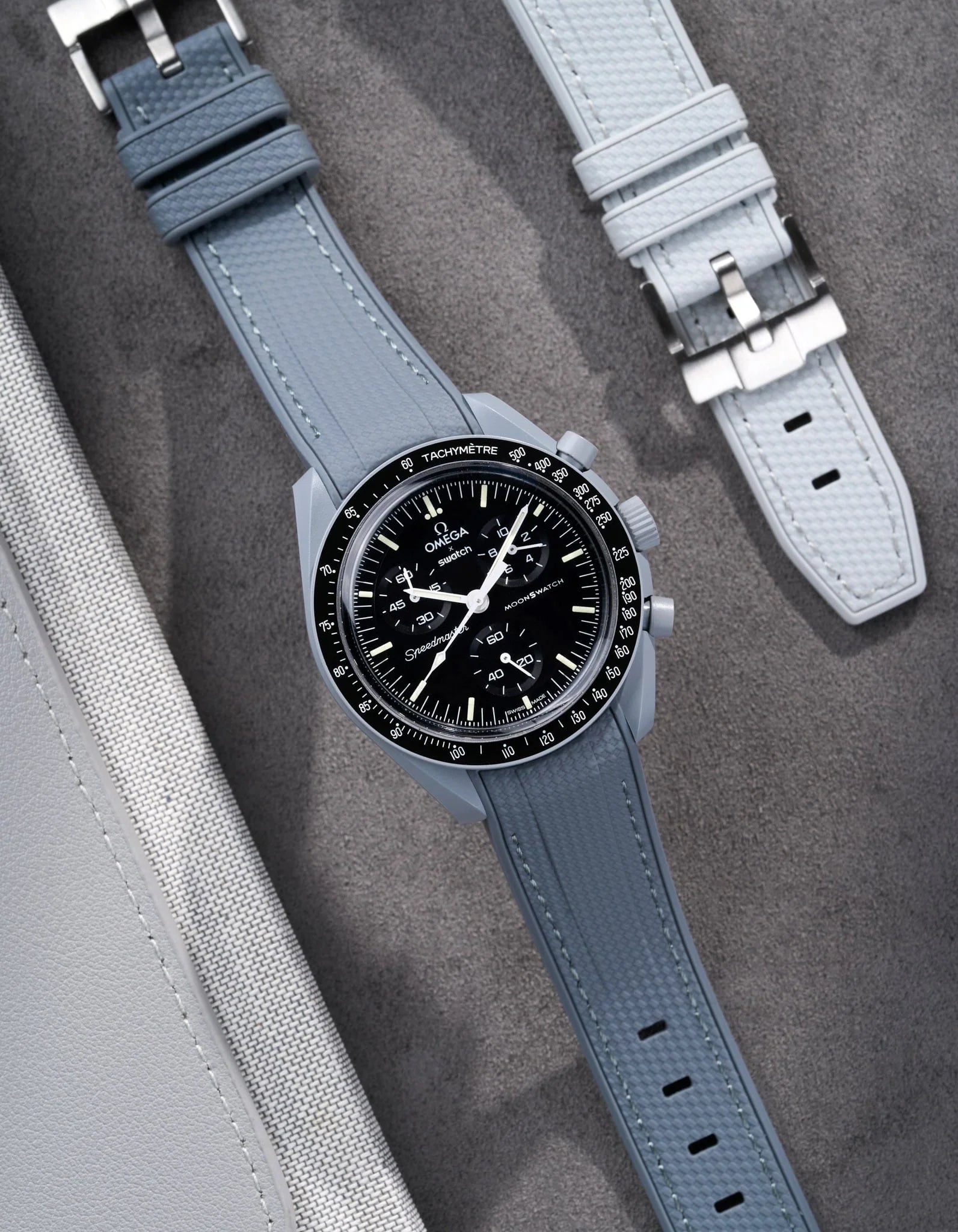 Curved Premium Rubber Strap - Gray