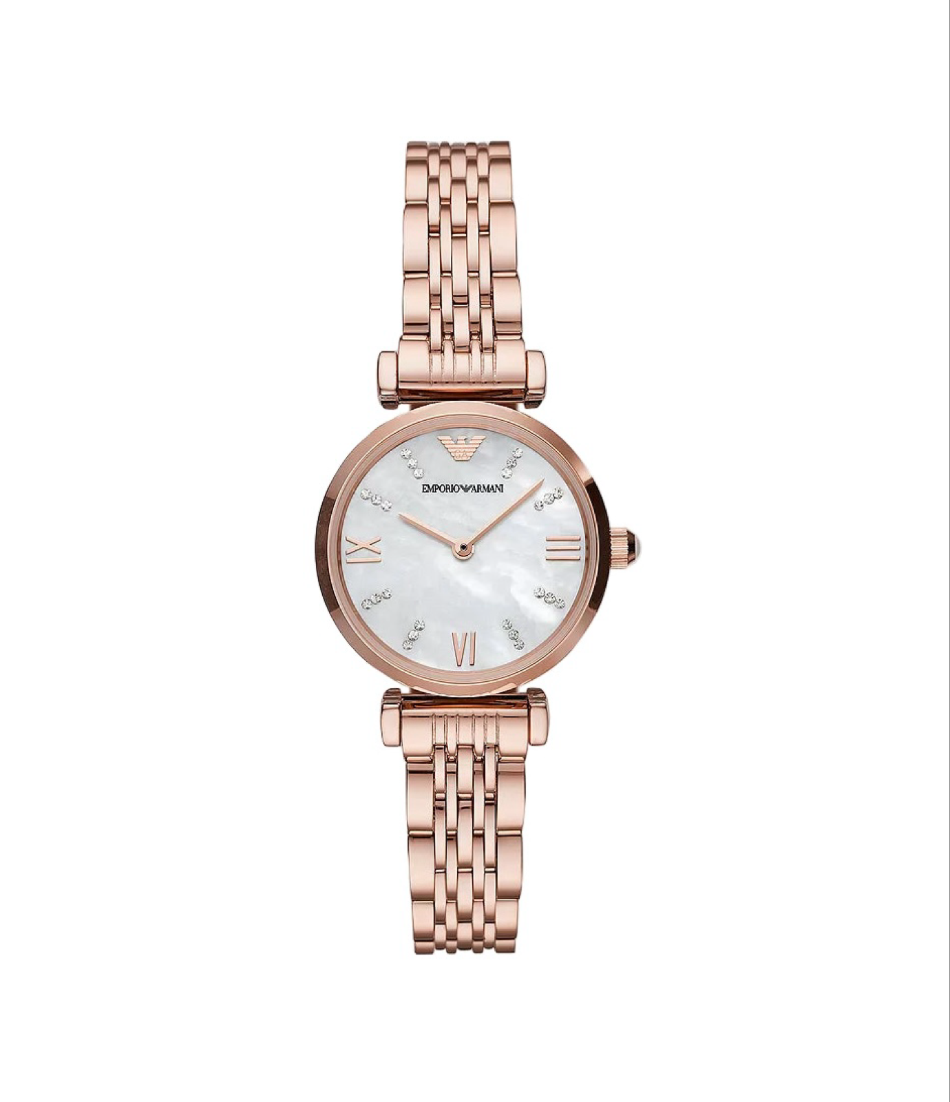 Emporio Armani Women'S Two-Hand Rose Gold-Tone Stainless Steel Watch