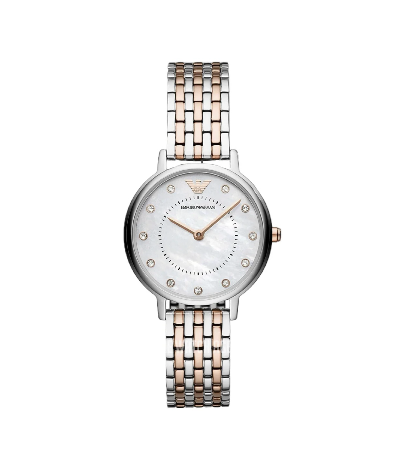 Emporio Armani Women'S Quartz Stainless Steel Mother Of Pearl Dial Watch