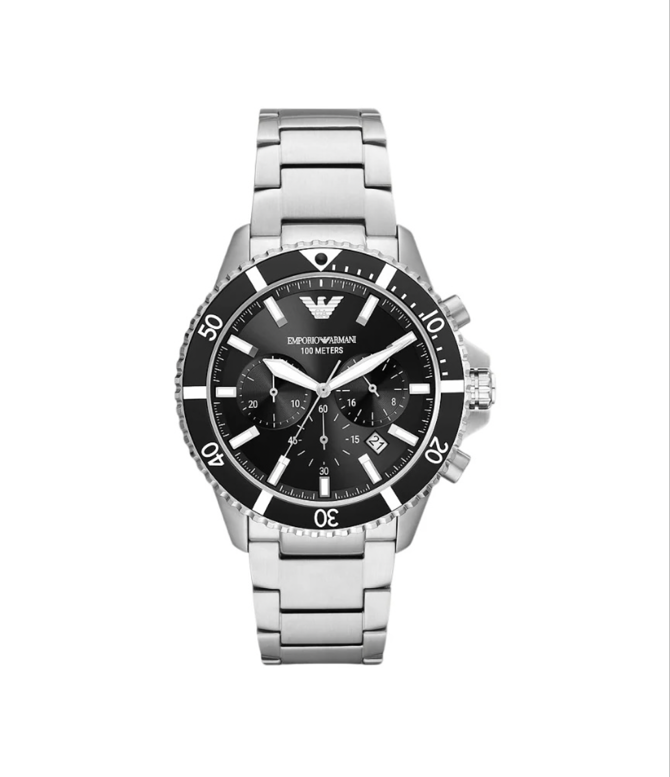 Emporio Armani Men’S Black Dial Chronograph Watch