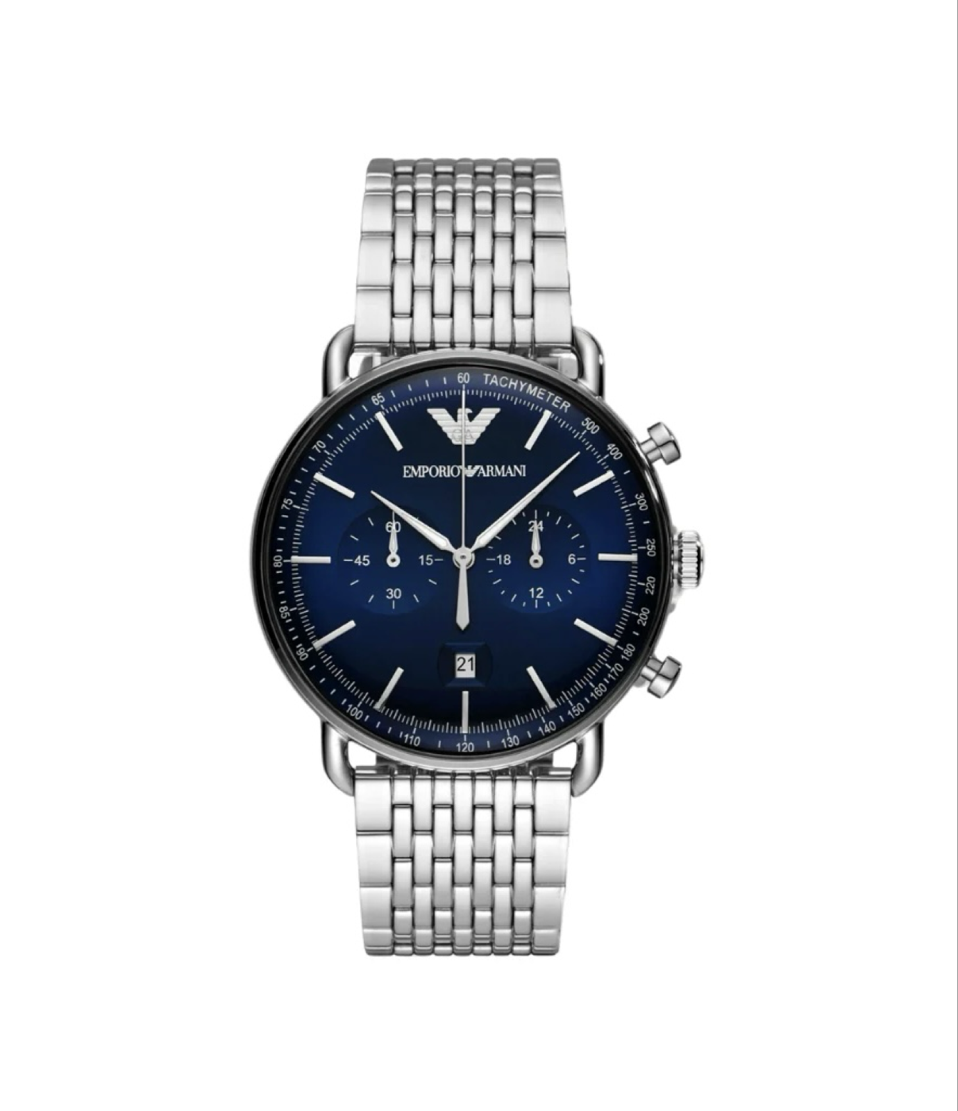Emporio Armani Mens Chronograph Stainless Steel Watch