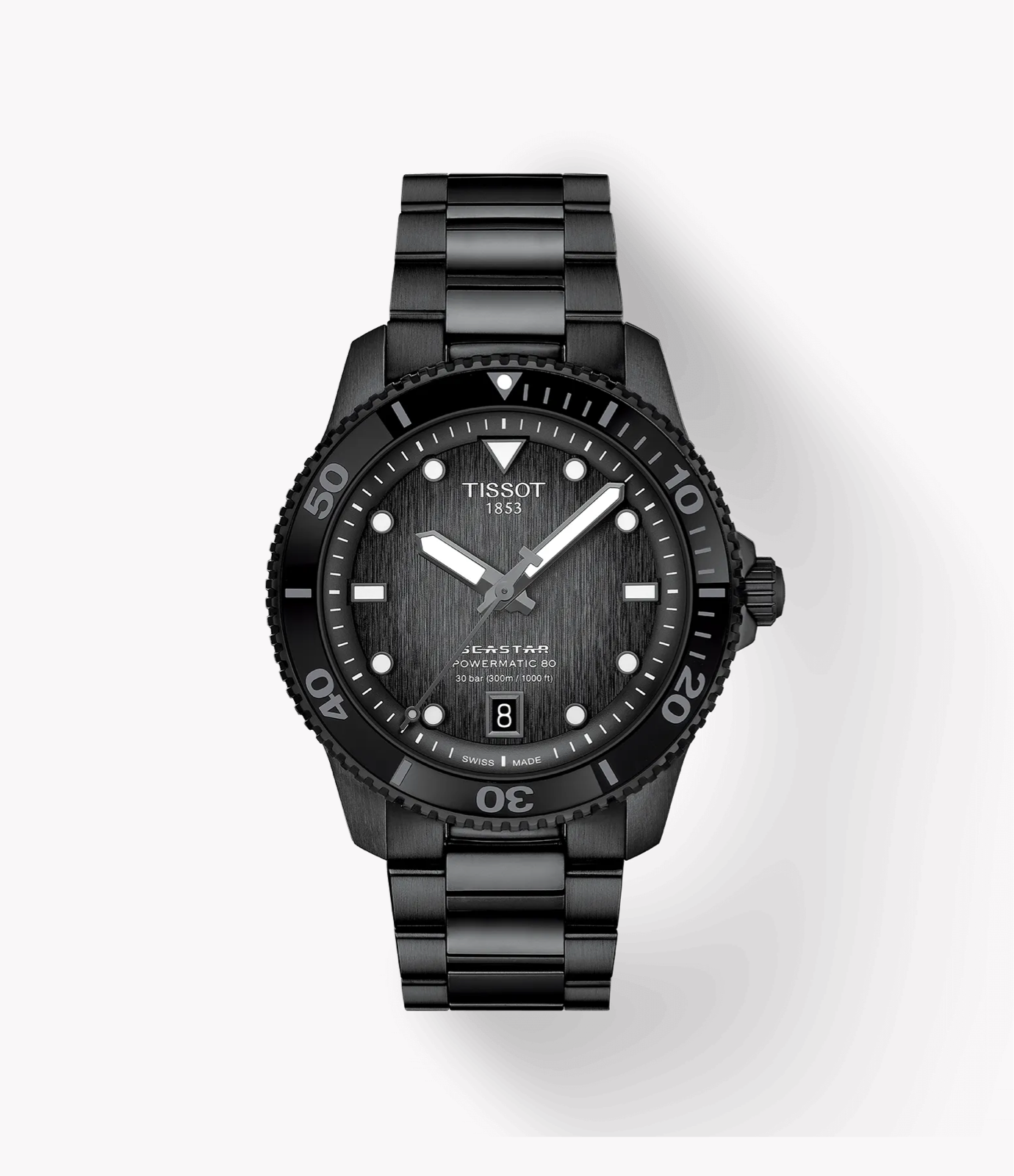 Tissot Seastar 1000 40Mm Black Dial Powermatic 80