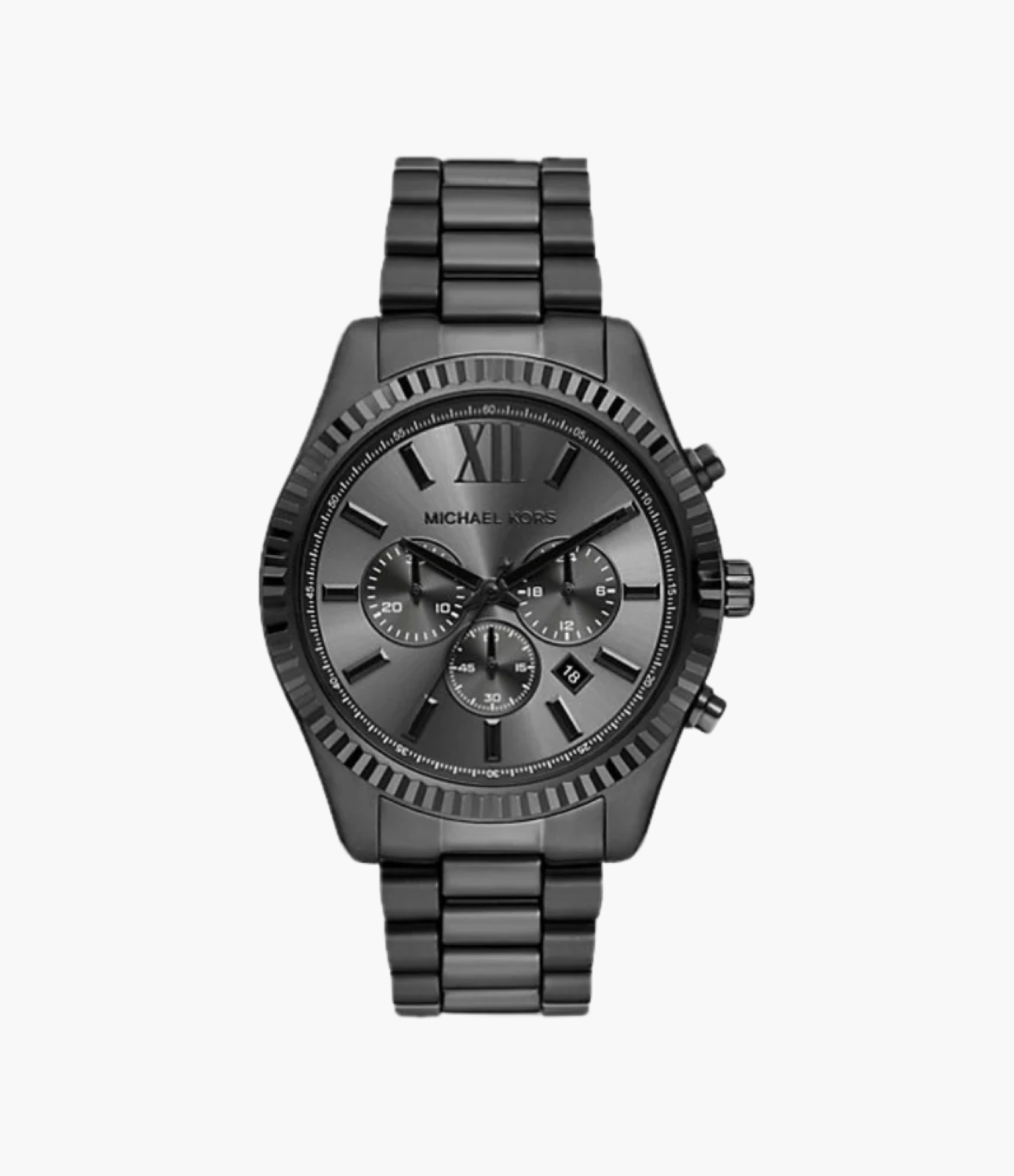 Michael Kors Lexington Chronograph Black Stainless Steel Men's Watch