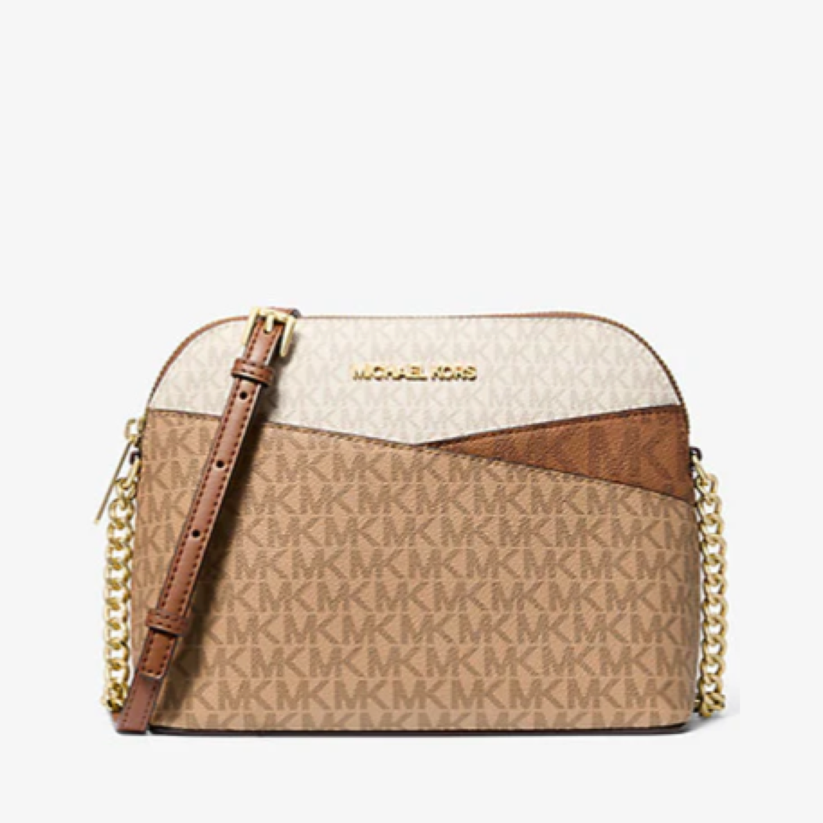 Jet Set Travel Medium Color-Block Signature Logo Crossbody Bag