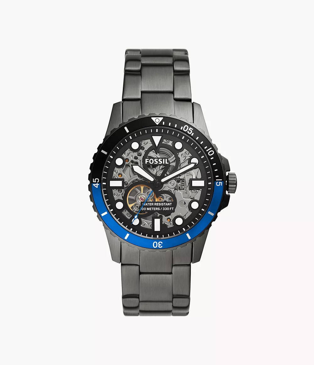 Fossil FB-01 Automatic Smoke Stainless Steel Men’s Watch