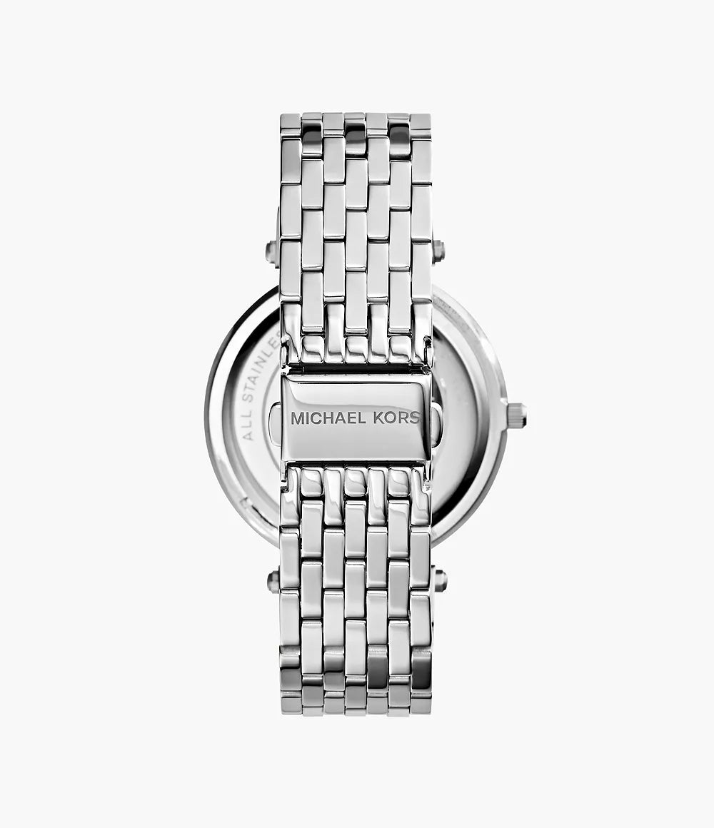 Michael Kors Silver-Tone Glitz Darci Watch
