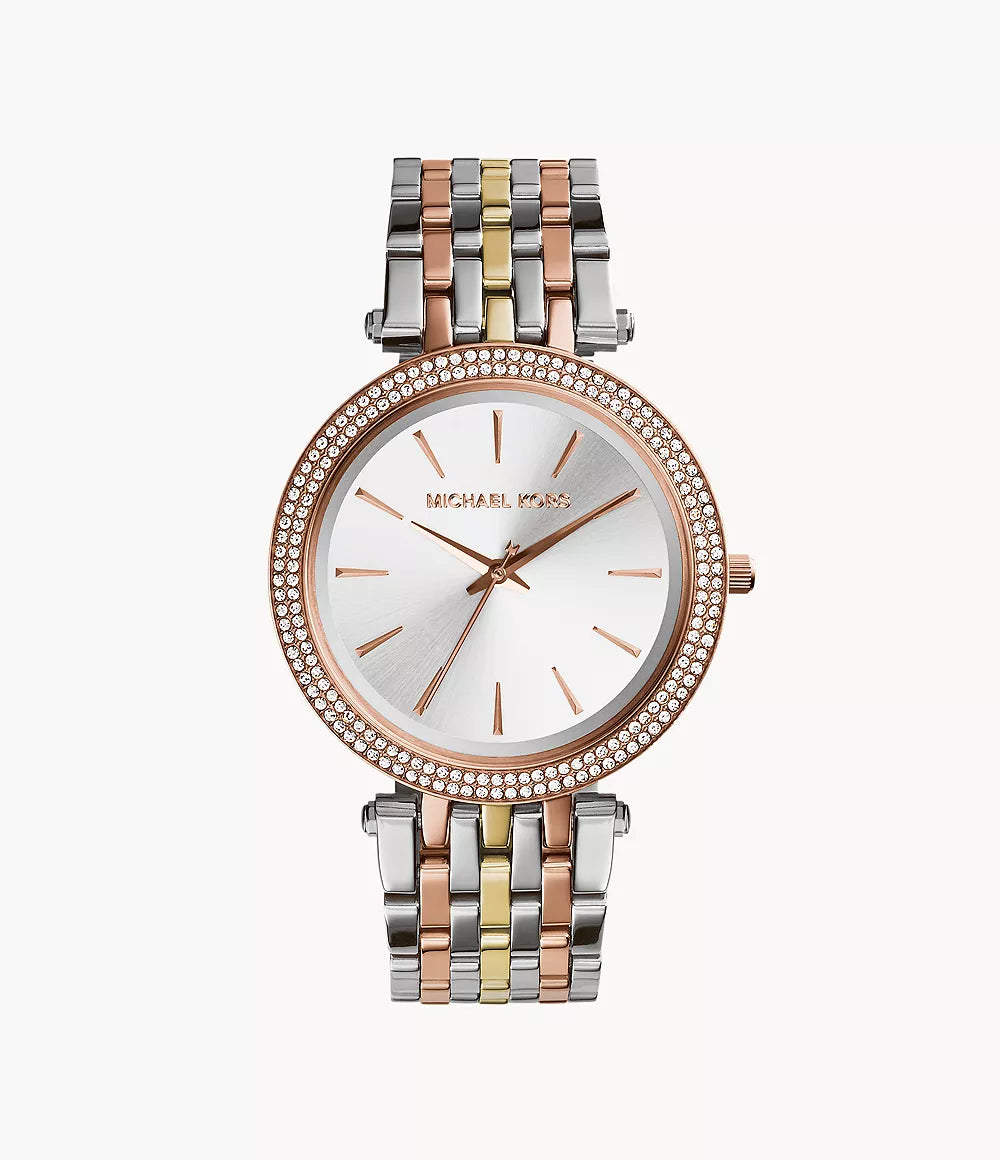 Michael Kors Tri-Tone Glitz Darci Watch