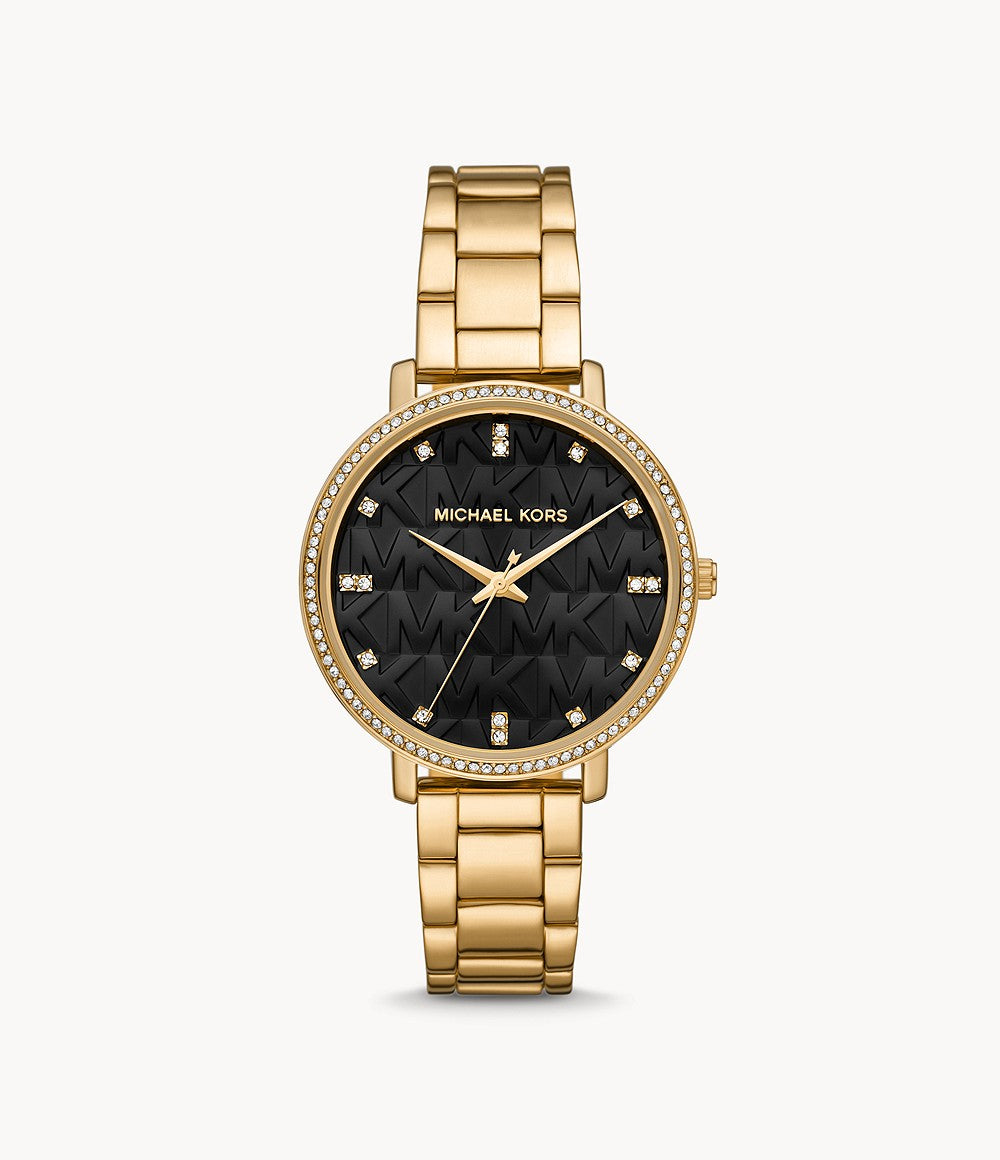 Michael Kors Pyper Three-Hand Gold-Tone Alloy Watch