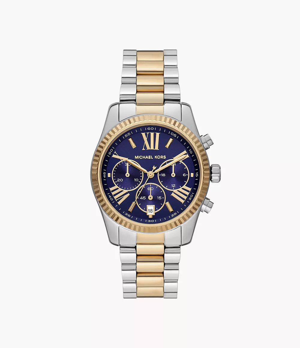Michael Kors Lexington Chronograph Two-tone Stainless Steel Watch