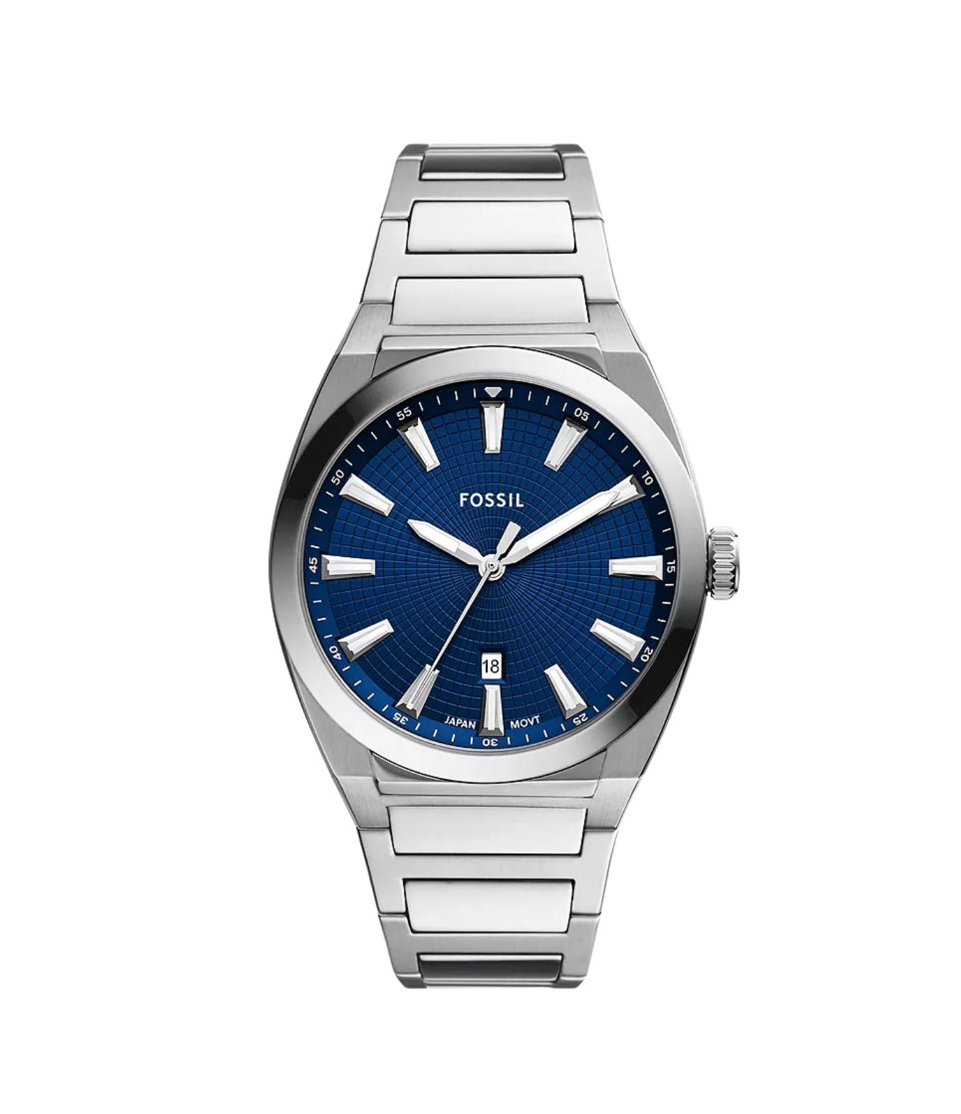 Everett Three-Hand Date Stainless Steel Watch