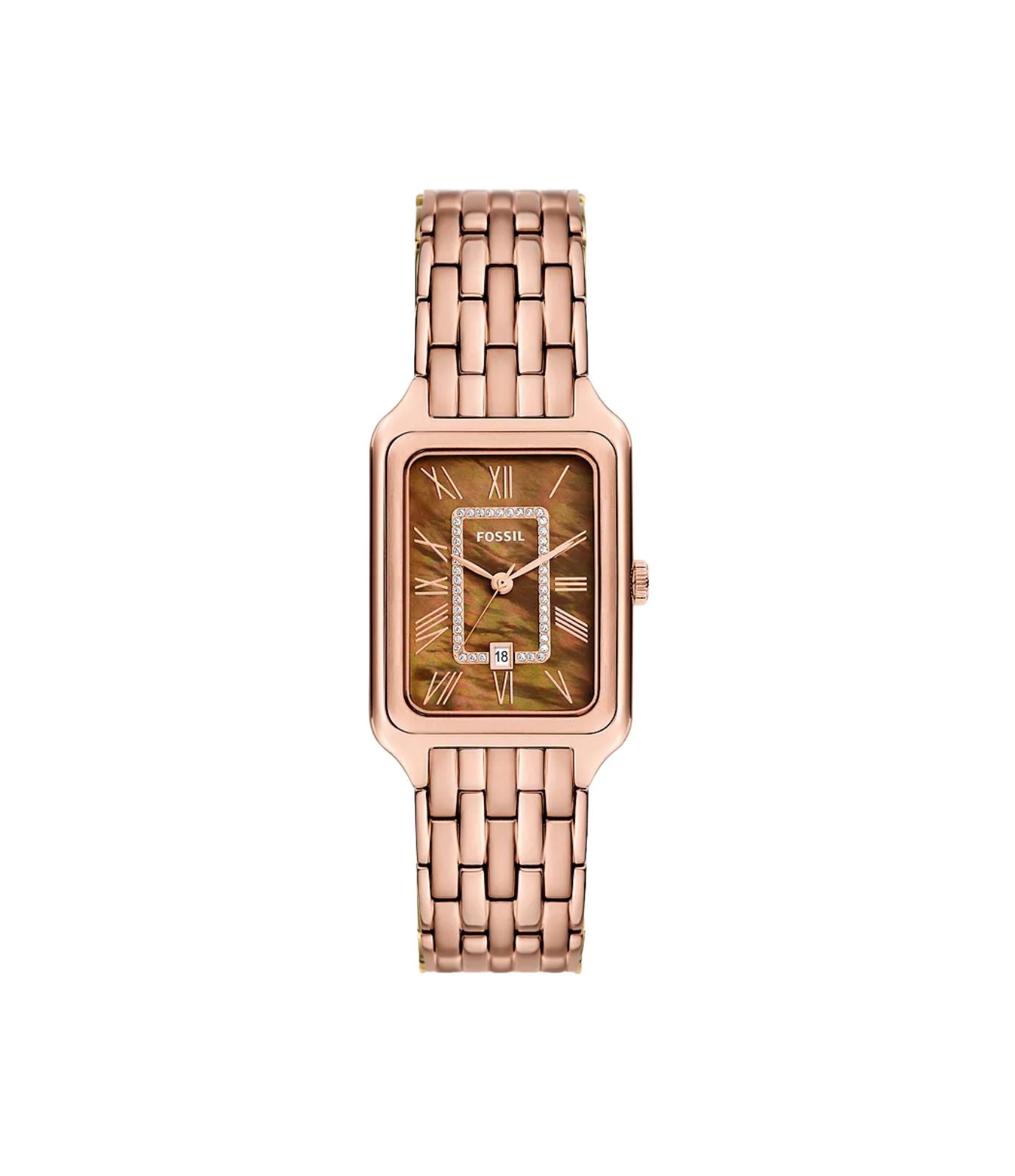 Raquel Three-Hand Date Rose Gold-Tone Stainless Steel Watch