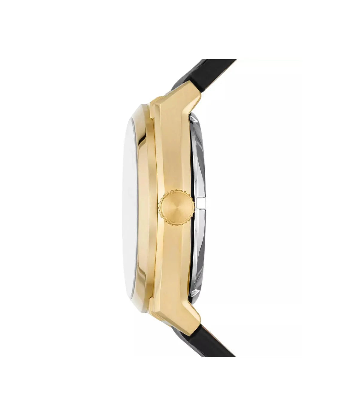 Fossil Everett ME3208 side profile showing the case, 42mm automatic watch with leather - shop at TimeVault Sri Lanka