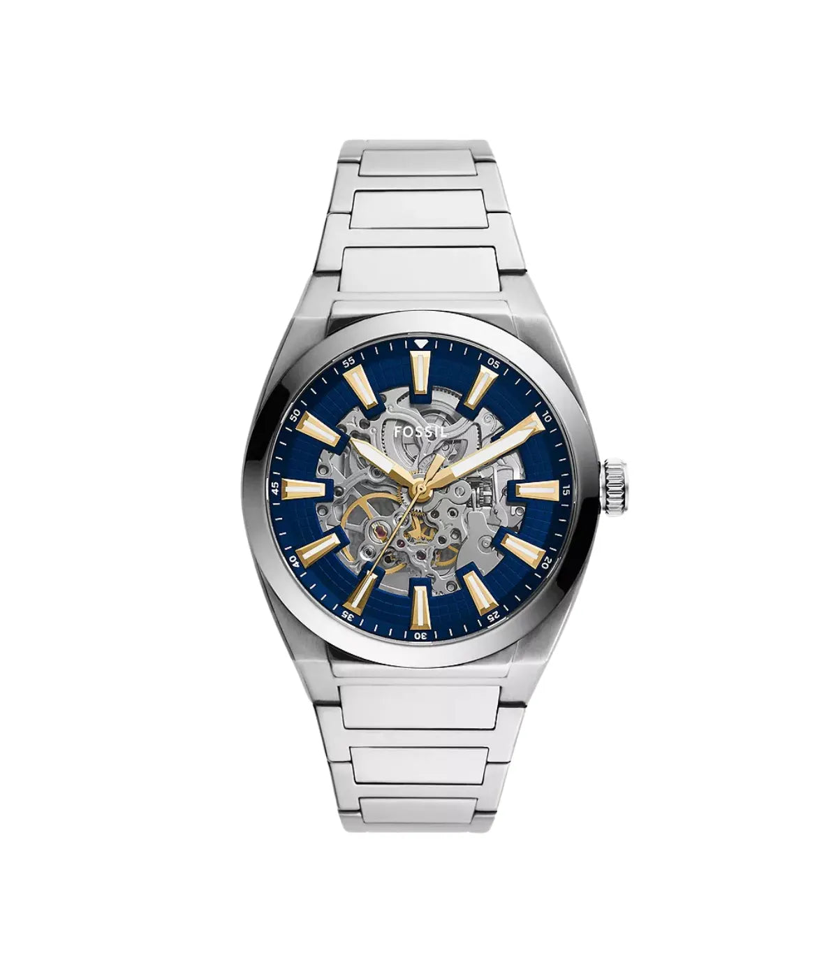 Fossil Everett ME3220 front view showing the dial, 42mm automatic three-hand watch with stainless steel - shop at Time Vault Sri Lanka