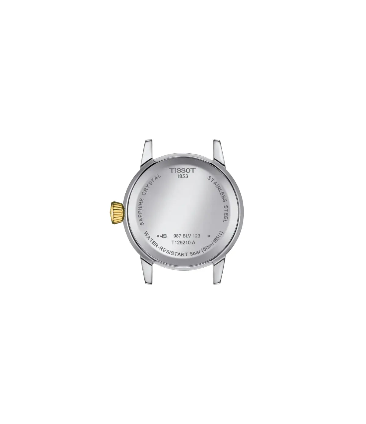 Tissot Classic Dream 28mm T1292102226300 case back view - women's 28mm swiss quartz watch with ivory dial, available in Sri Lanka at TimeVault