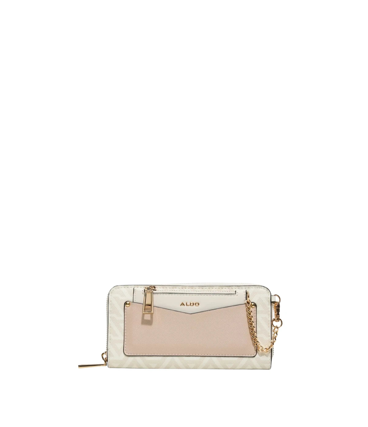 Aldo Esai Wallet Light Pink front view - women's slim wallet with detachable card holder, available in Sri Lanka at Time Vault