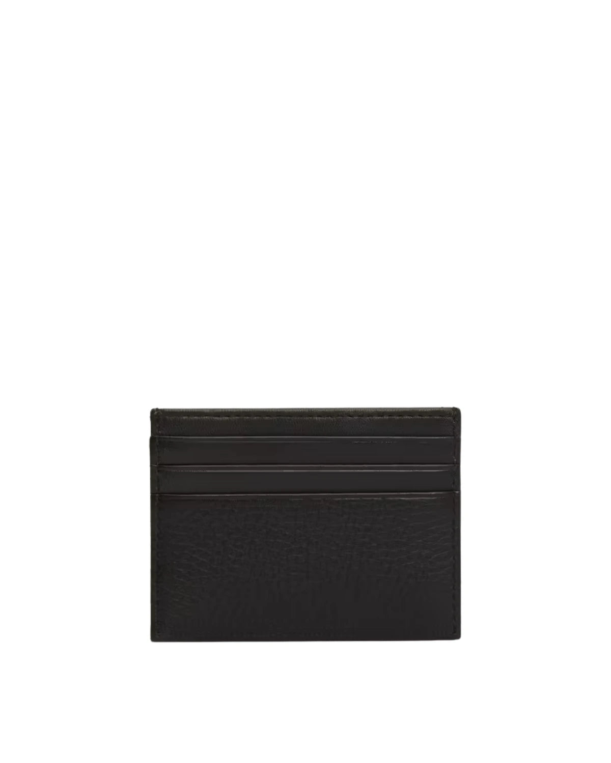 Back view of the Tommy Hilfiger Premium Leather Logo Credit Card Holder AM0AM12764BDS showing pebble grain and smooth leather panelling