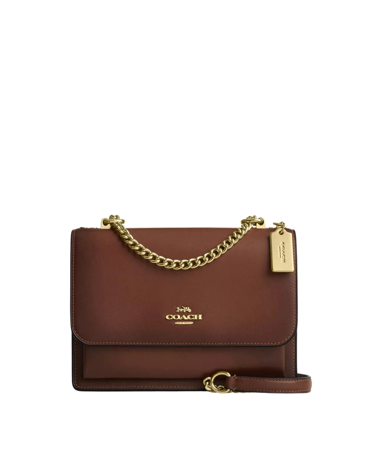 Coach Klare Crossbody Bag CDY35 front view - women's burnished smooth leather crossbody in redwood, available in Sri Lanka at Time Vault Sri Lanka