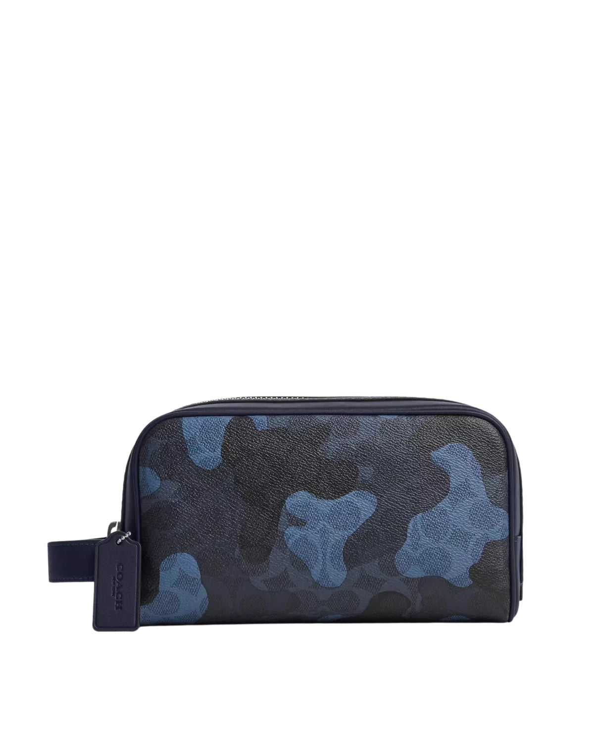 Coach Small Travel Kit CX879 front view - men's signature camo print canvas and leather toiletry bag, available in Sri Lanka at Time Vault