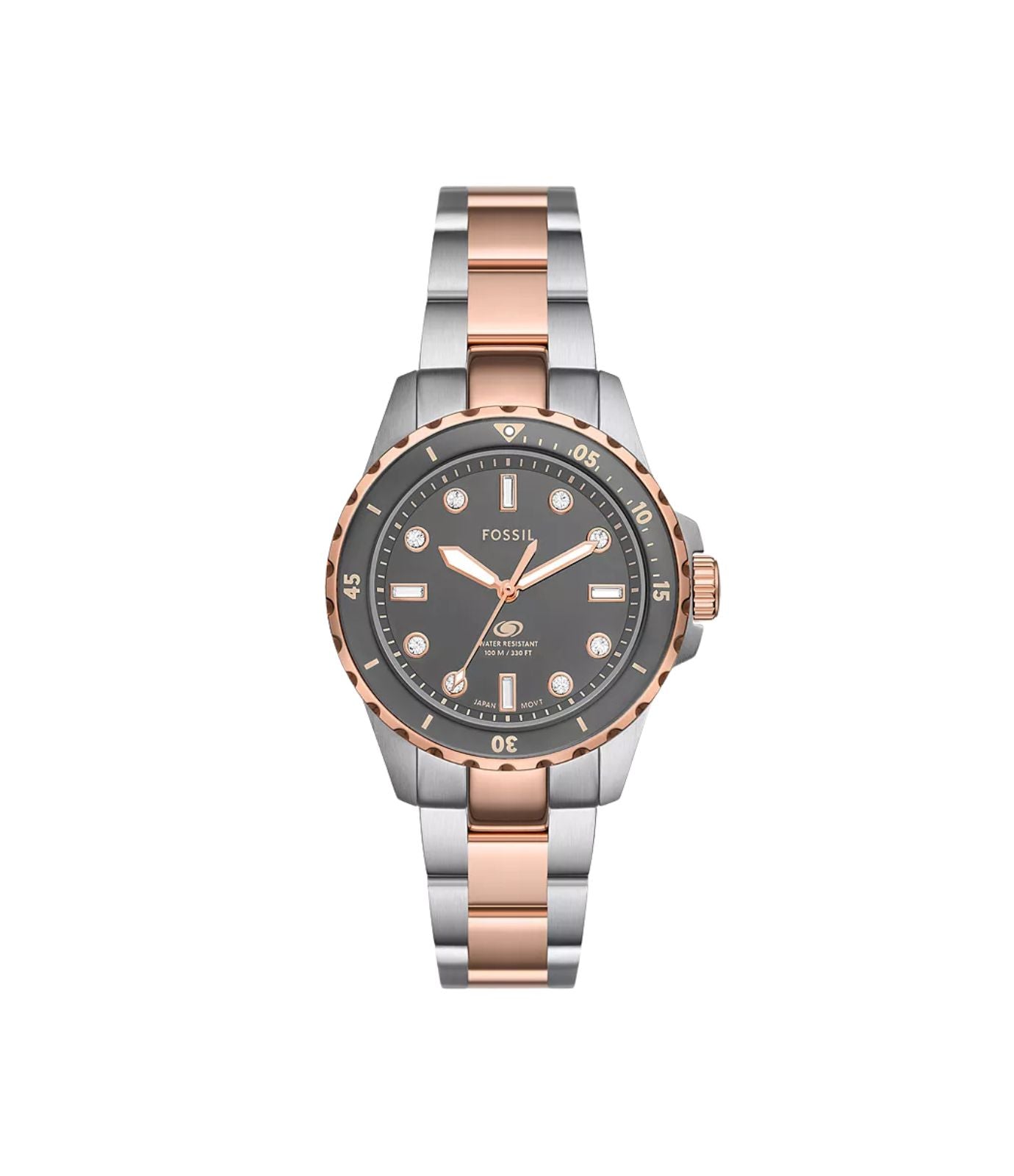 Fossil Blue Dive Three-Hand Two-Tone Stainless Steel Watch