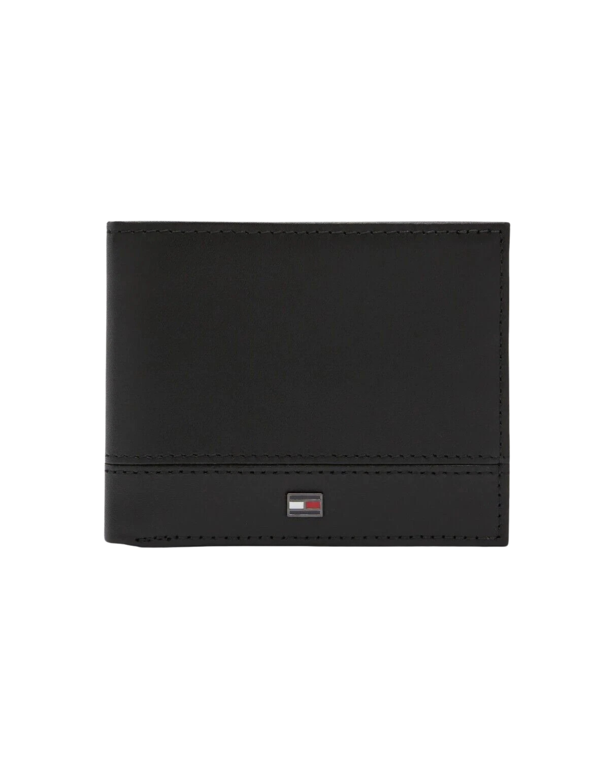 Tommy Black Leather Coin Wallet