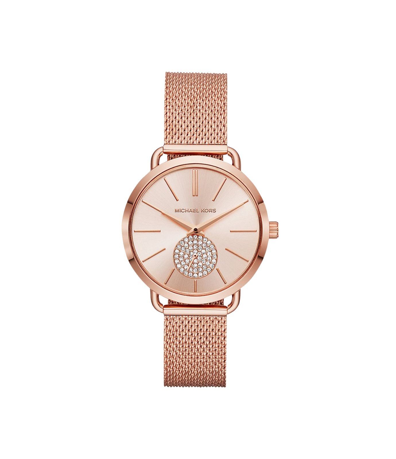Michael Kors Portia Mesh Rose Gold-Tone Watch