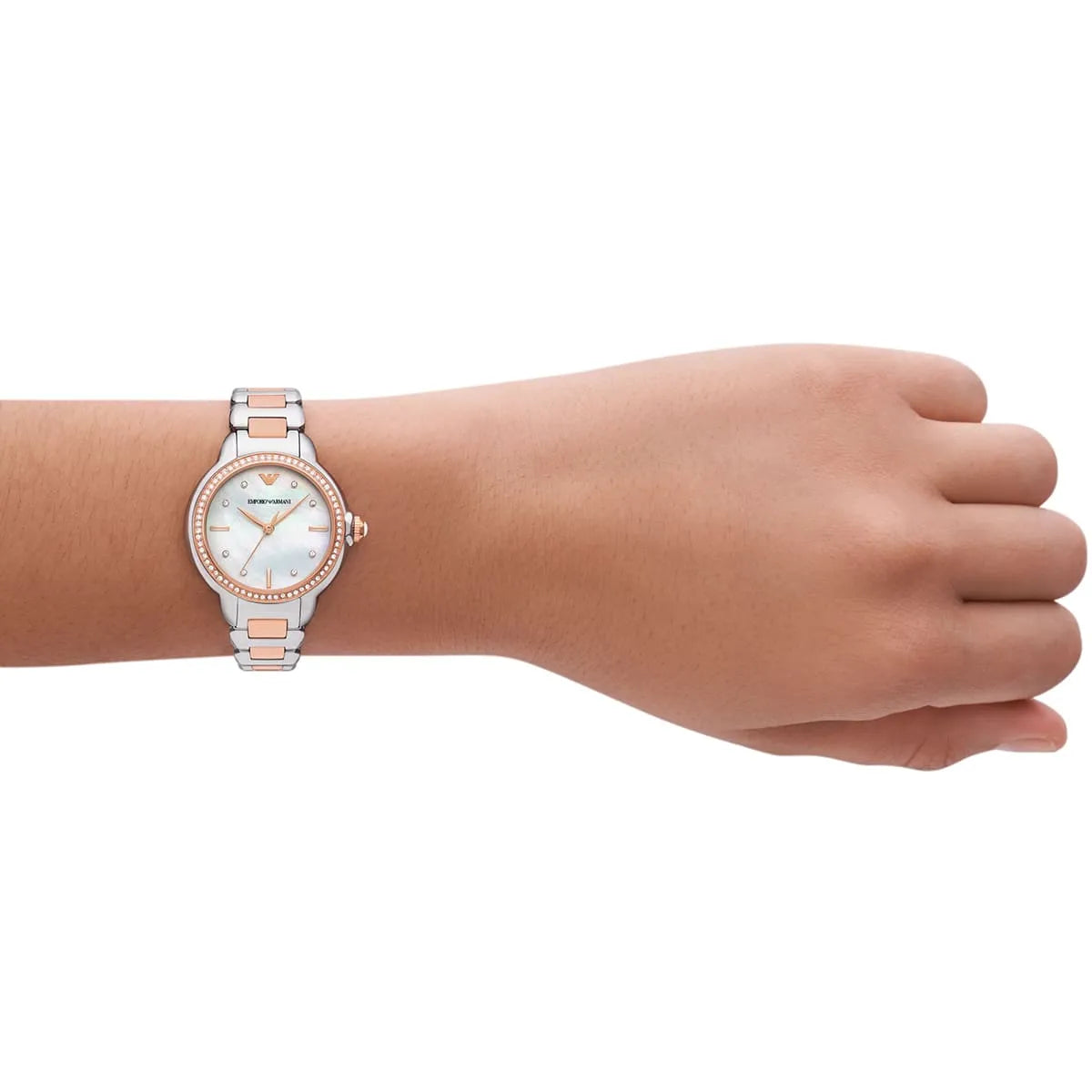 Emporio Armani Two Tone Rose Gold Watch