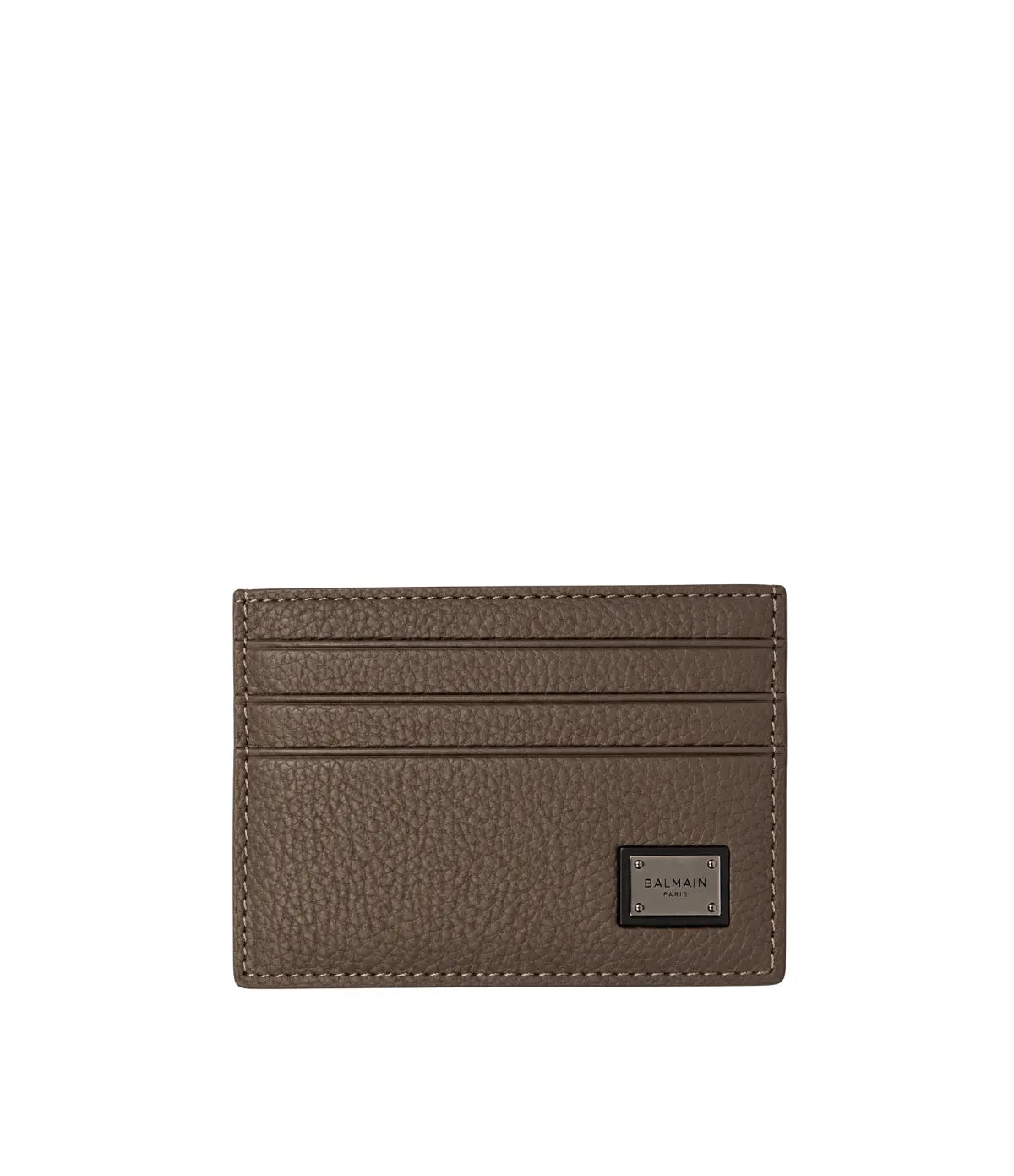 Balmain card holder in coffee brown front view - men's coffee brown Balmain card holder, available in Sri Lanka at Time Vault