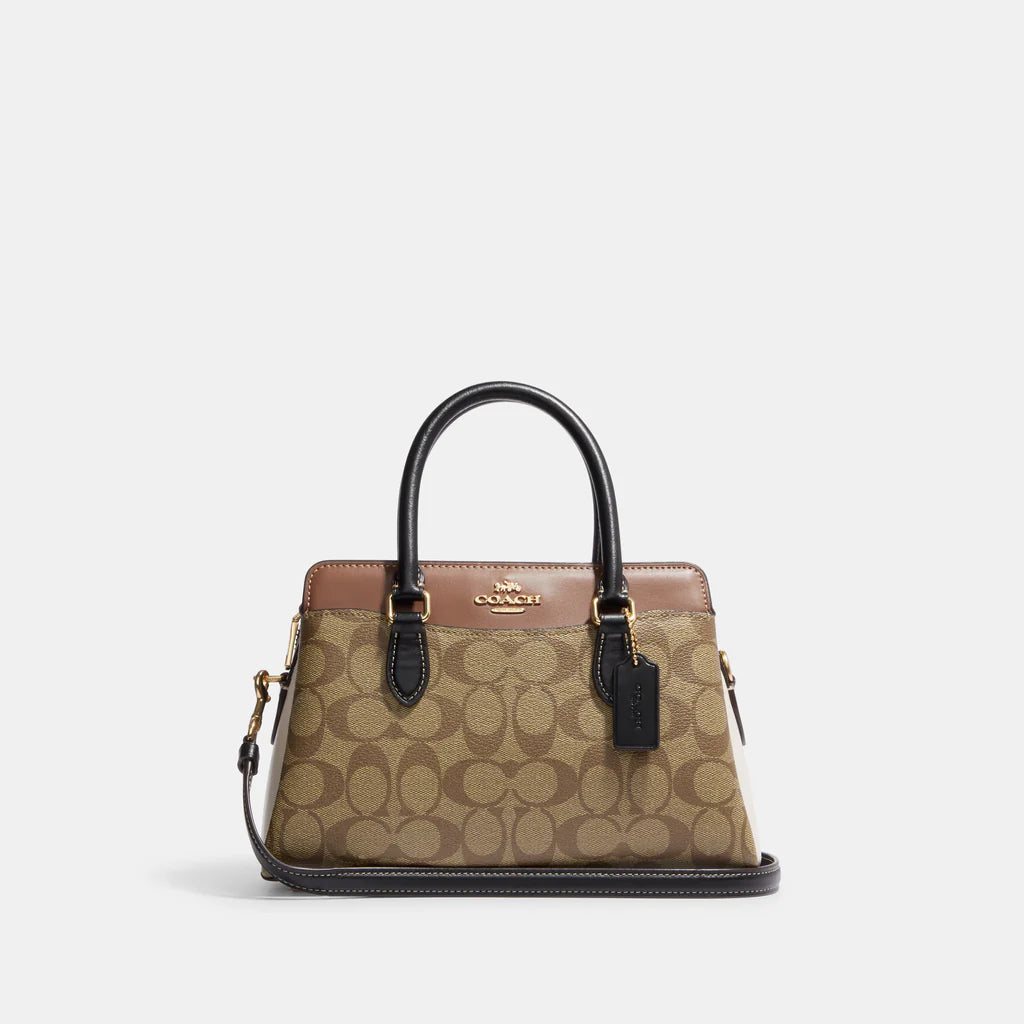 Mini Darcie Carryall Bag In Colorblock Signature Canvas