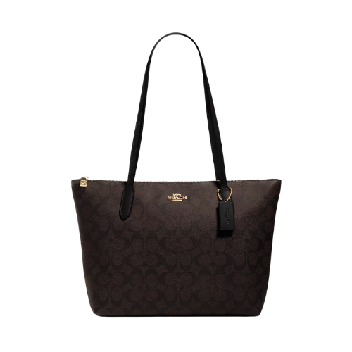 Zip Top Tote Bag In Signature Canvas