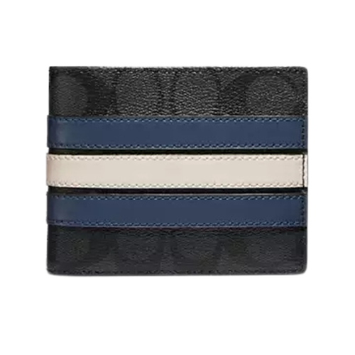 3 In 1 Wallet In Signature Canvas With Varsity Stripe