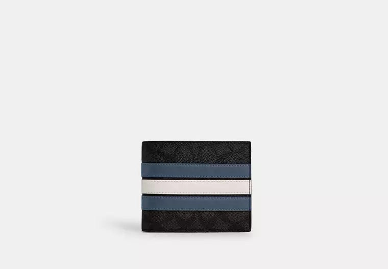 3 In 1 Wallet In Signature Canvas With Varsity Stripe