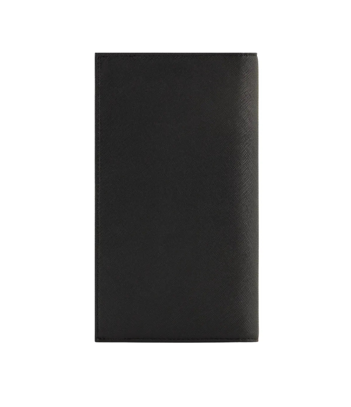 Back view of the Emporio Armani wallet showing the black textured material finish