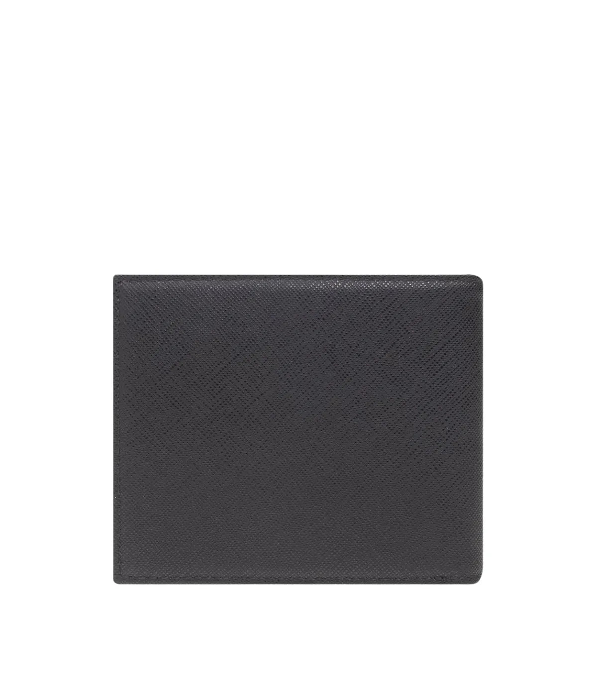 Back view of the Emporio Armani wallet set Y4R237-Y138E-81072 showing the black 100% canvas finish