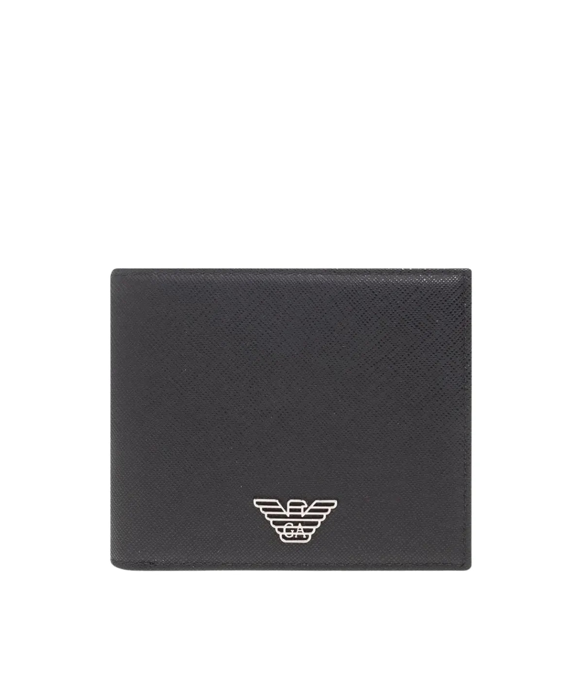 Emporio Armani Sustainability Collection Wallet and Card Holder Set Y4R237-Y138E-81072 front view - men's black Emporio Armani wallet set, available in Sri Lanka at Time Vault