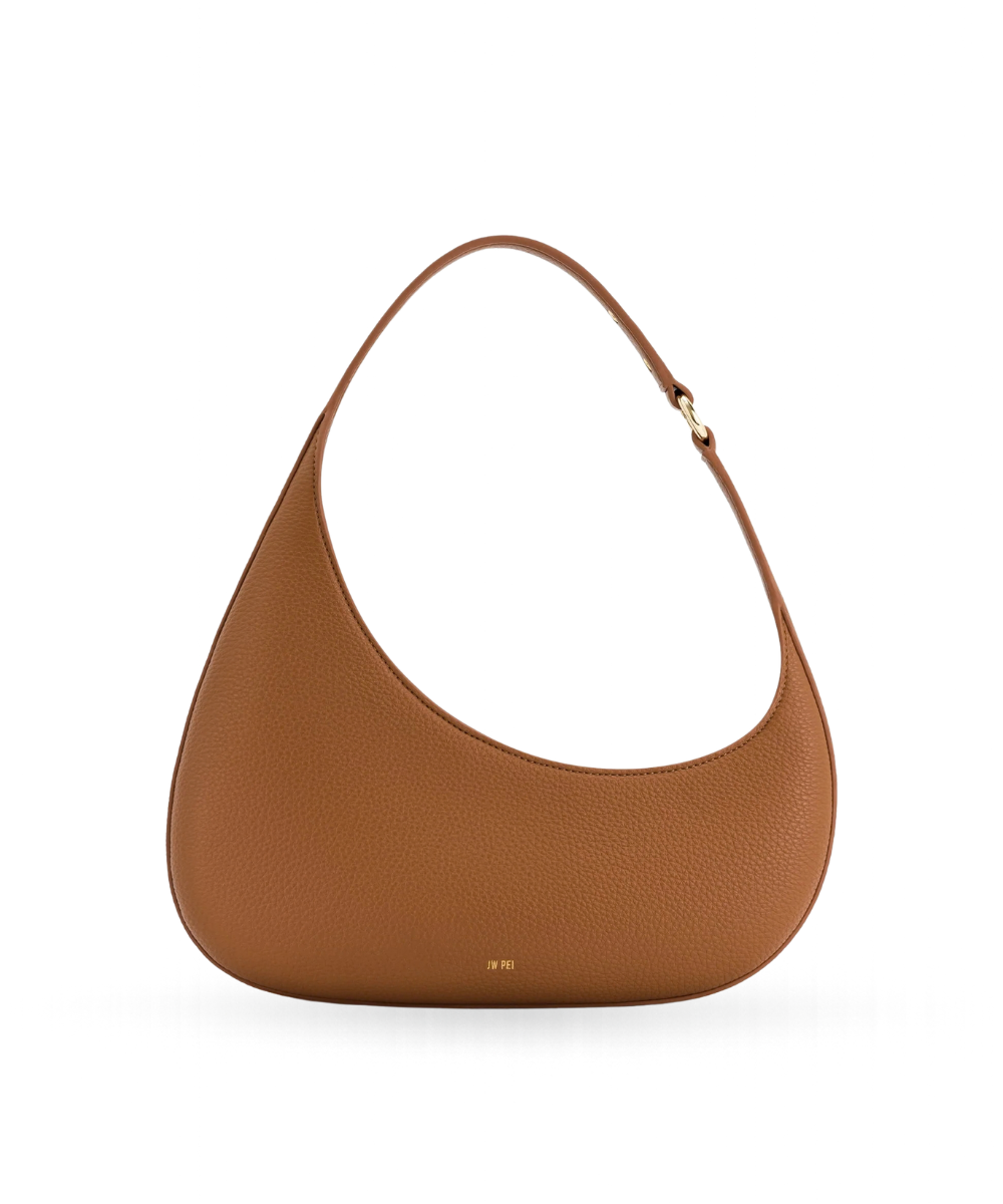 Harlee Shoulder Bag Brown front view - women's brown JW PEI bag, available in Sri Lanka at Time Vault