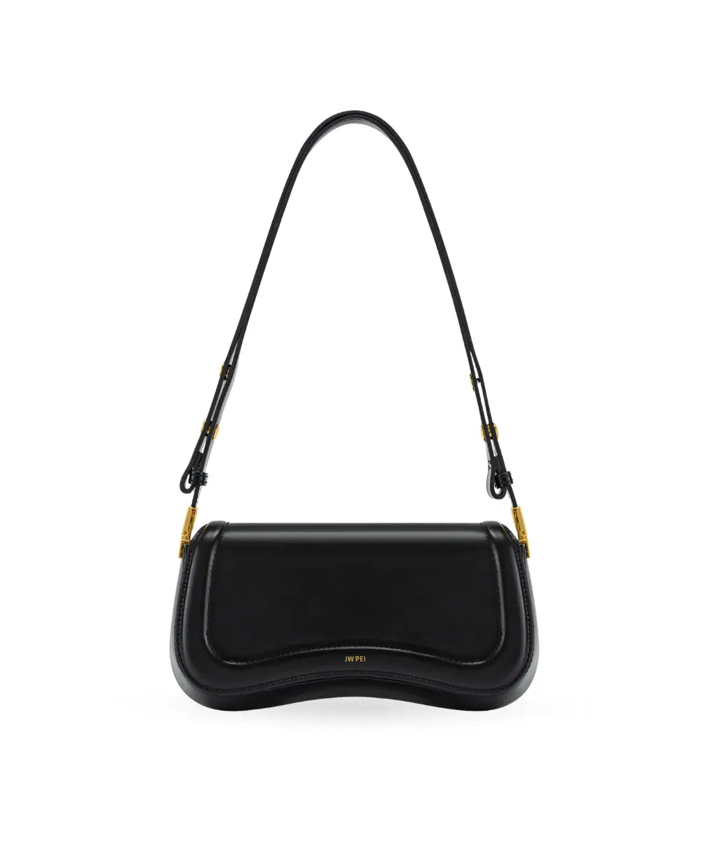 Joy Shoulder Bag Black front view - women's black JW PEI bag, available in Sri Lanka at Time Vault