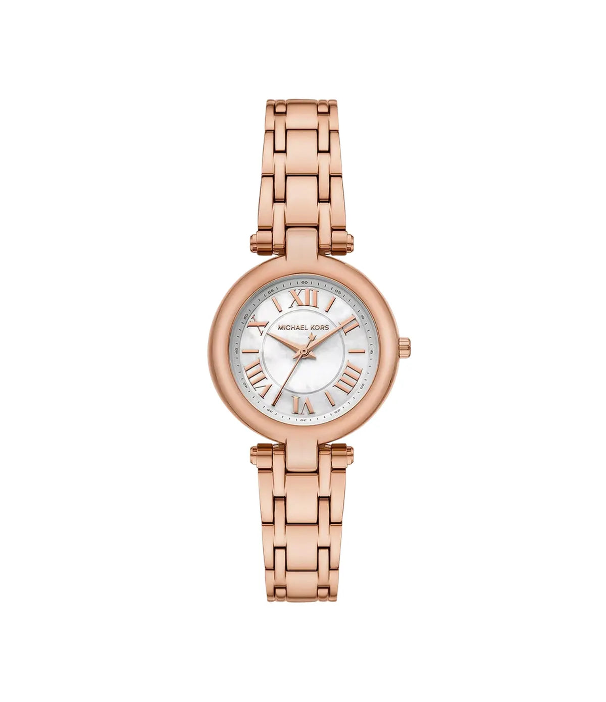 Laney 30mm Rose Gold-Tone Watch MK4893 front view - women's Michael Kors watch with white mother-of-pearl dial and rose gold finish, available in Sri Lanka at Time Vault