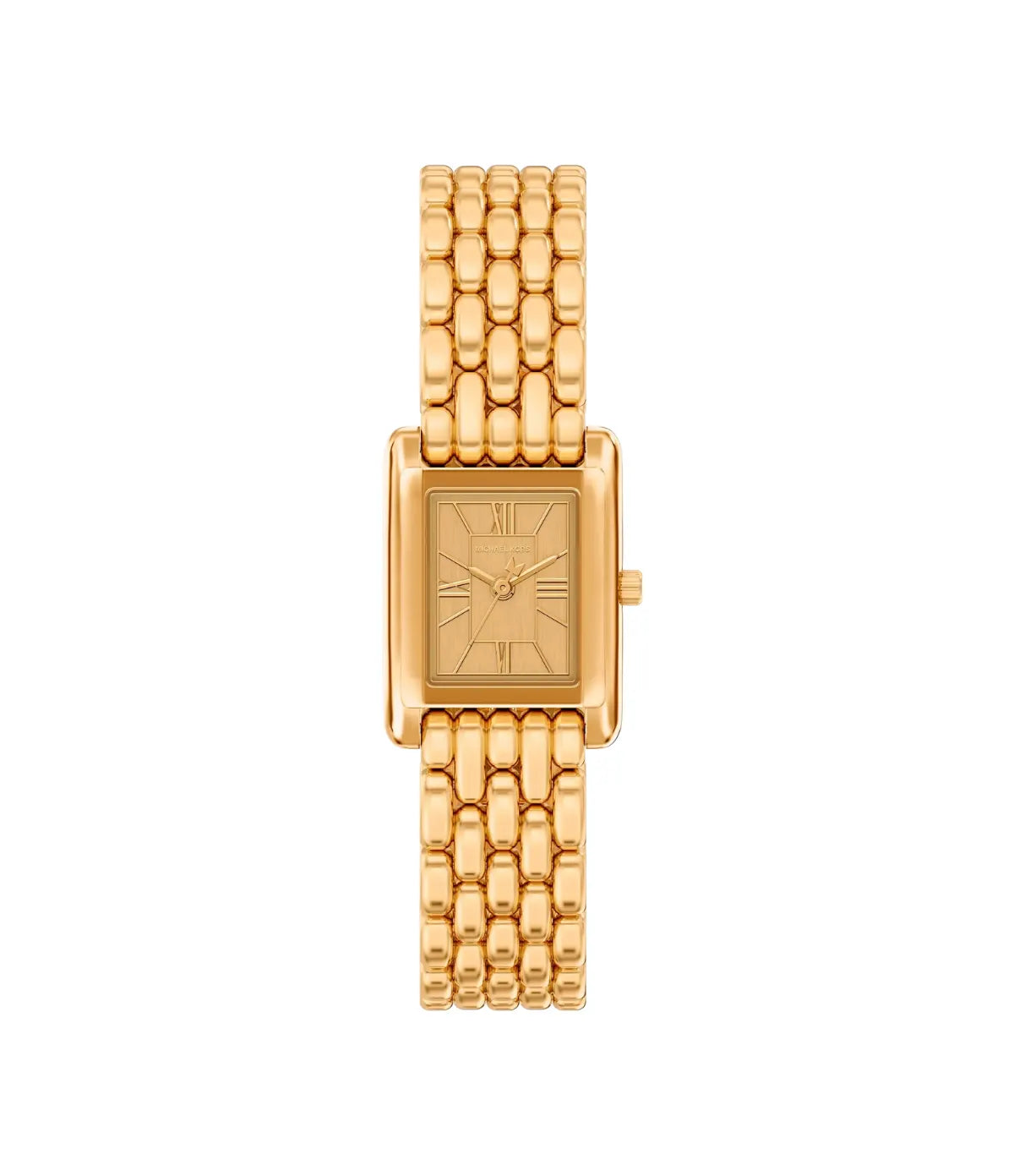 Petite Essex 20x27mm Gold-Tone Watch MK4997 front view - women's Michael Kors watch with gold dial and gold finish, available in Sri Lanka at Time Vault
