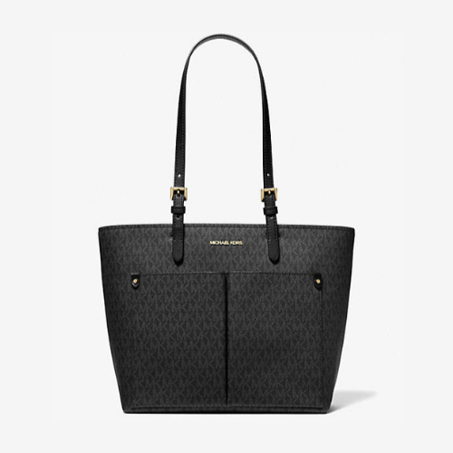 MK Jet Set Medium Logo Pocket Tote Bag