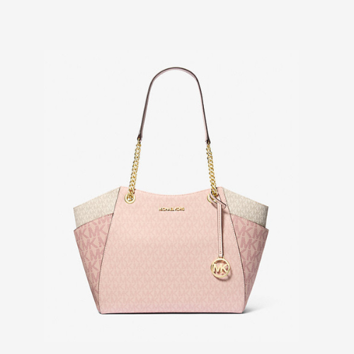 Jet Set Color-black Signature Logo Tote Bag