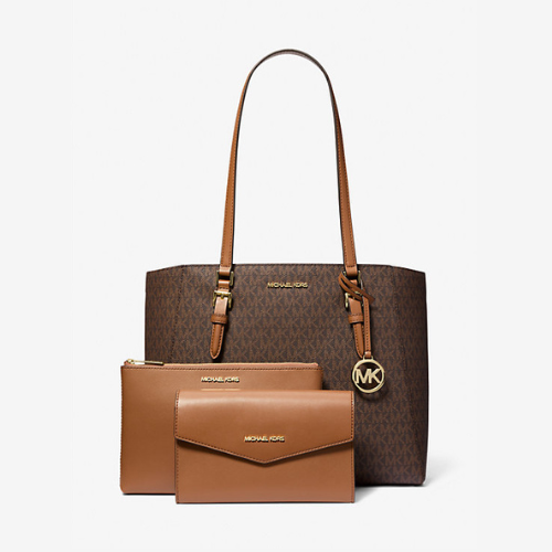 MK Charlotte Large Logo 3-in-1 Signature Tote Bag