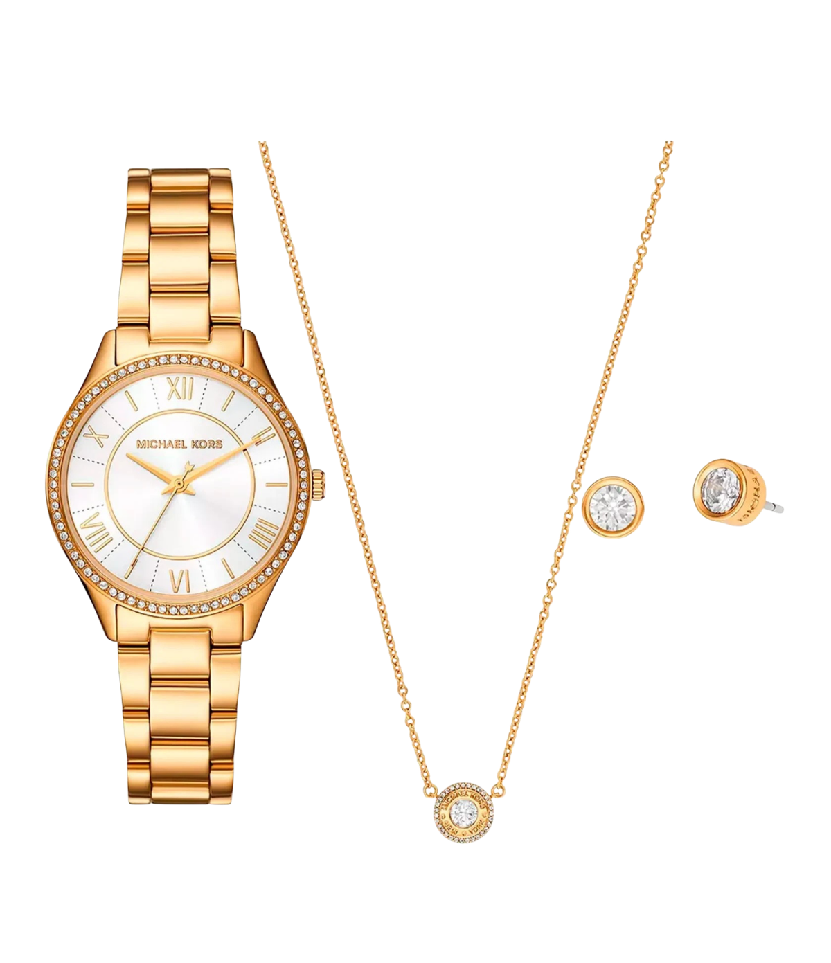 Michael Kors Mini Lauryn Gold-Tone Watch and Jewelry Gift Set