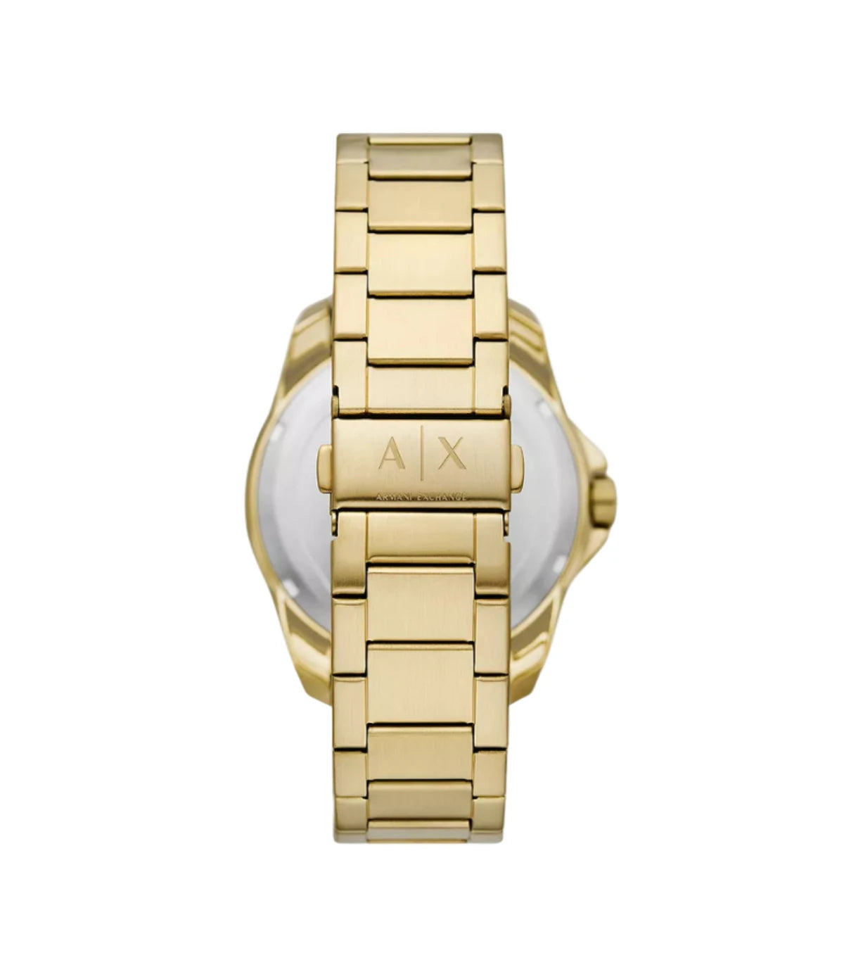 Armani Exchange Three Hand Date Gold-Tone Stainless Steel Watch