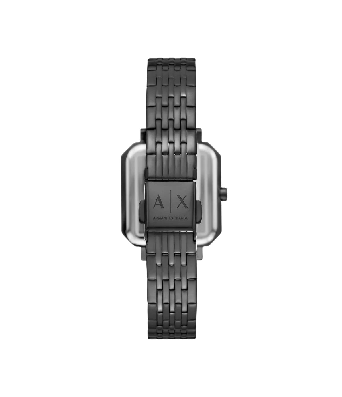 Back view of the Armani Exchange Leila AX5732 gunmetal stainless steel case