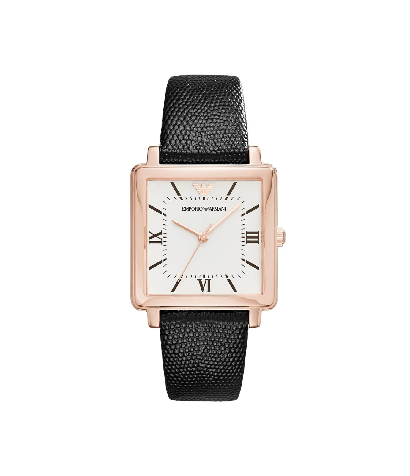 Emporio Armani Modern Square Black Leather Watch
