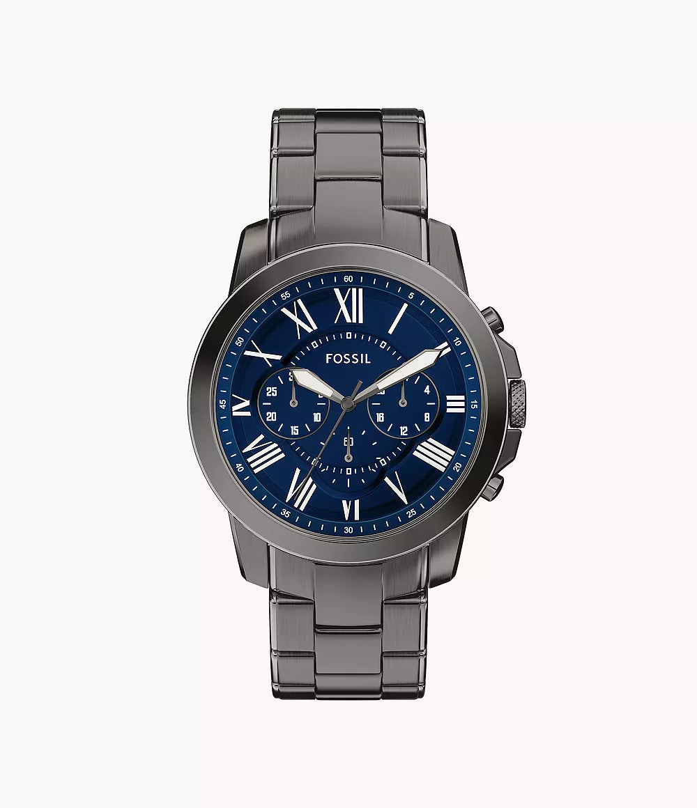 Fossil Grant Chronograph Gunmetal Stainless Steel Watch
