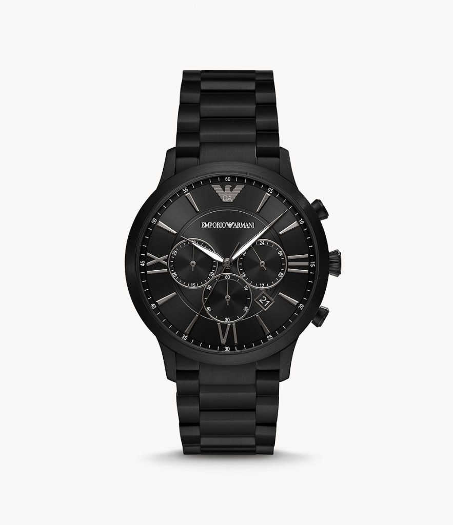 EMPORIO ARMANI CHRONOGRAPH BLACK STAINLESS STEEL